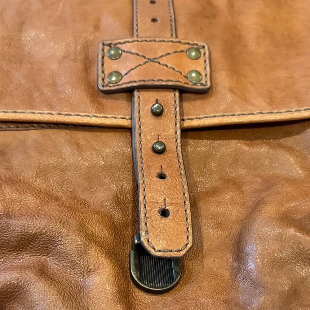 Fossil Brown Leather Messenger Bag